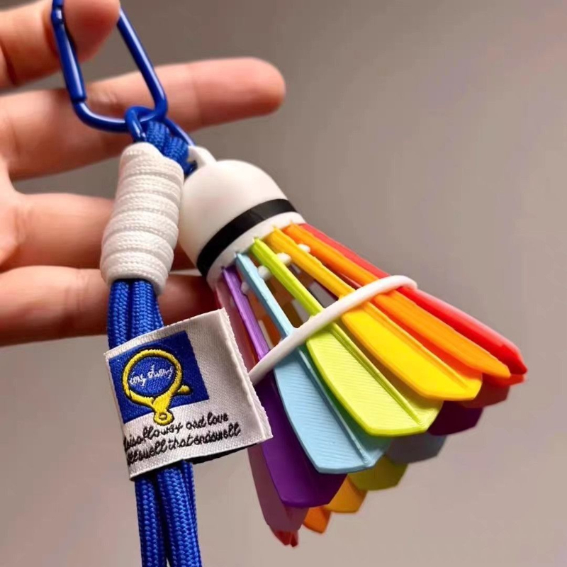 3D Printing Enthusiast - Creative 3D Printed Feather Rainbow Badminton