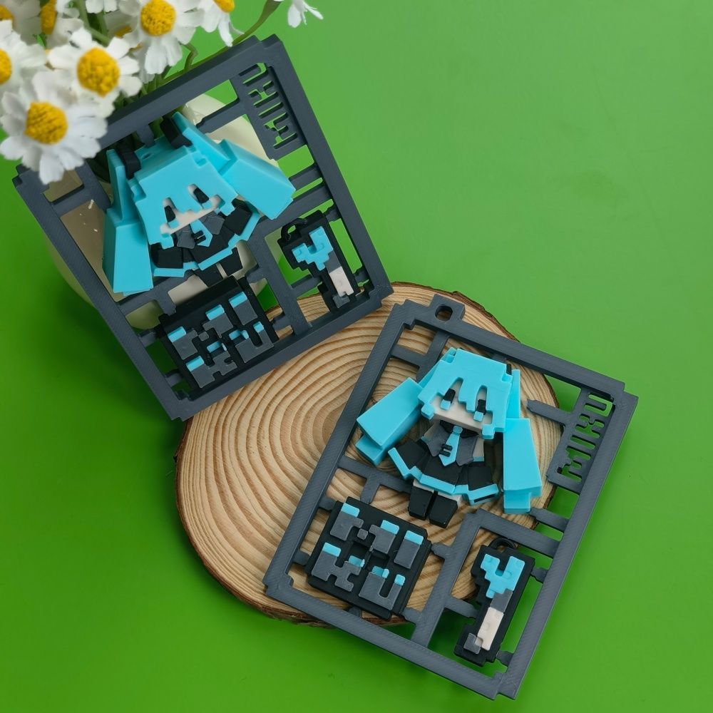 3D Printing Model Free - 3D Printed Cute Pixel Hatsune Miku