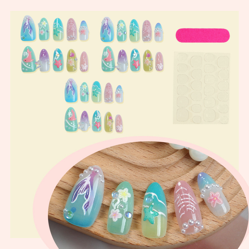 30pcs Summer Press on Nails 3D - огляд і ціна 3D Printing Nails