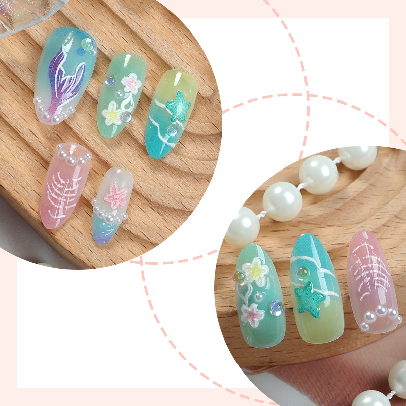 30pcs Summer Press on Nails 3D - огляд і ціна 3D Printing Nails