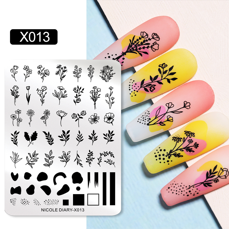 NICOLE DIARY Leaves Flower Nai - огляд і ціна 3D Printing Templates Free