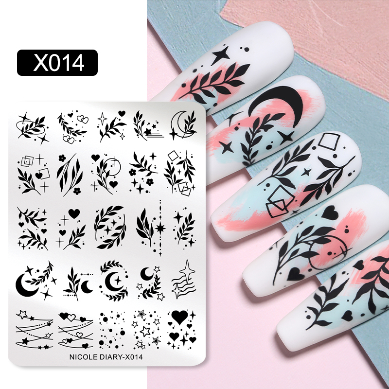 NICOLE DIARY Leaves Flower Nai - огляд і ціна 3D Printing Templates Free