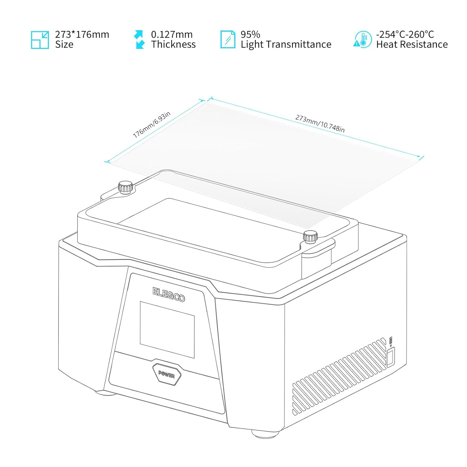 Film for ELEGOO PFA Release Li - огляд і ціна 3D Printing Elegoo