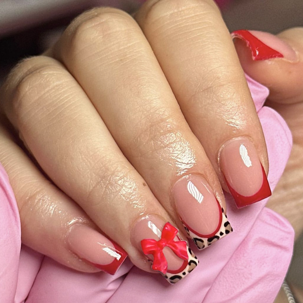 24pcs Red French Style Fake Na - огляд і ціна 3D Printing Nails