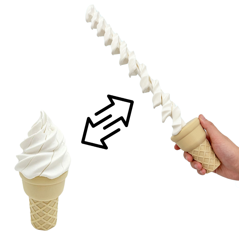 3D Printing Ice Cream Retracta - огляд і ціна 3D Printing Model Free