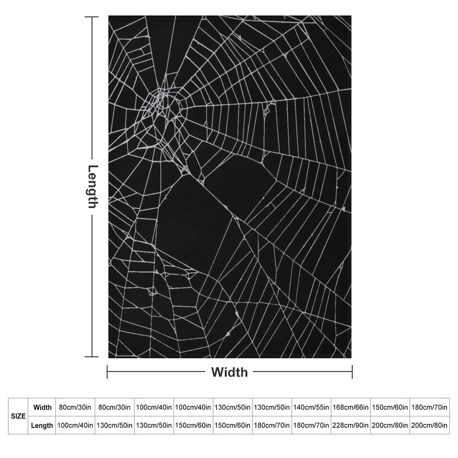 SpiderWeb Web Throw Blanket bl - огляд і ціна 3D Printing Web
