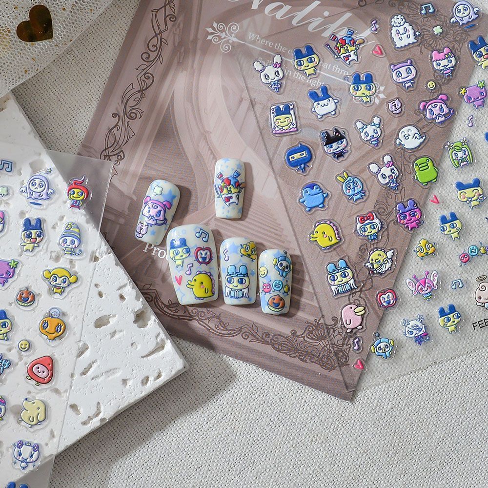 Tamagotchi Cartoon 3D Embossed - огляд і ціна 3D Printing Nails
