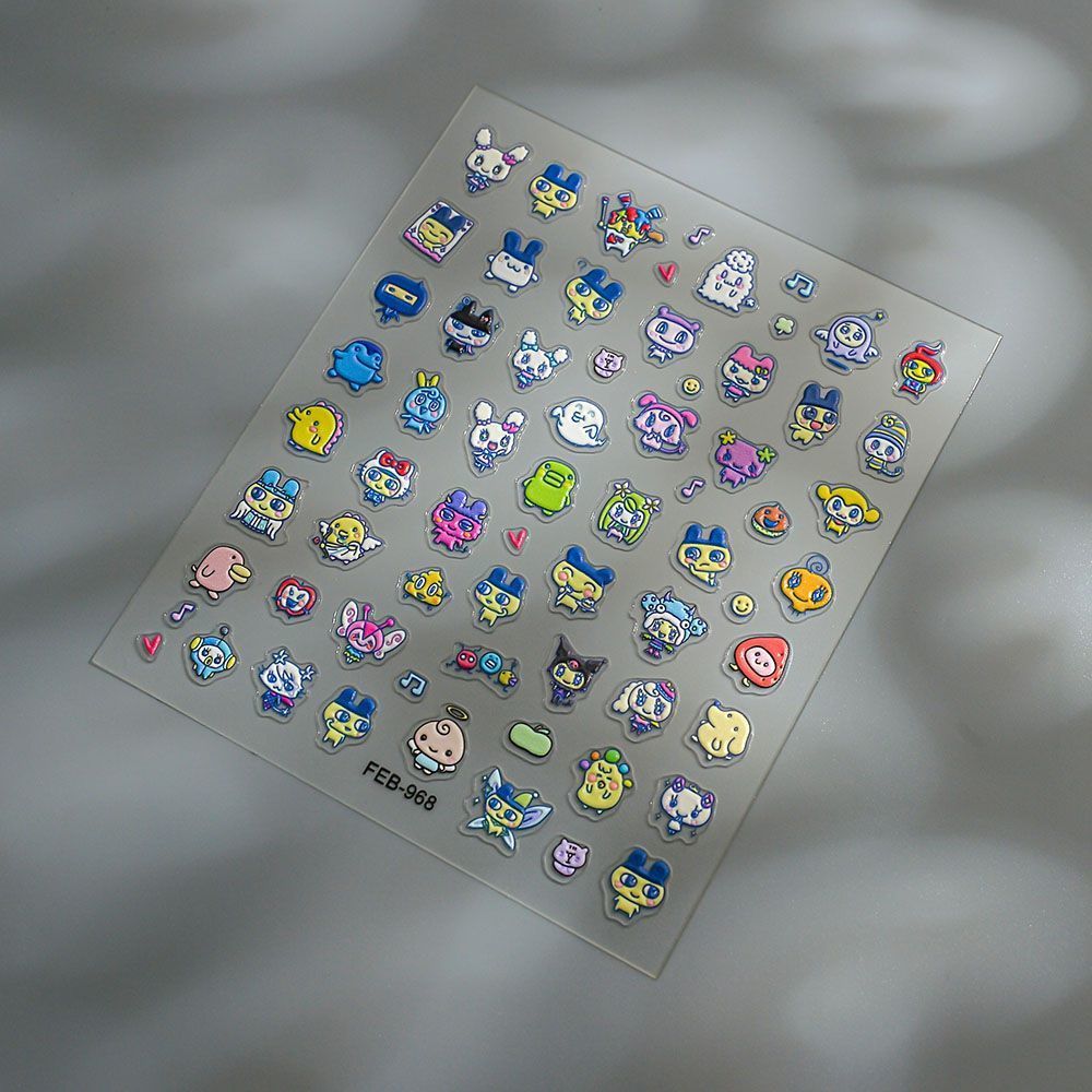 Tamagotchi Cartoon 3D Embossed - огляд і ціна 3D Printing Nails