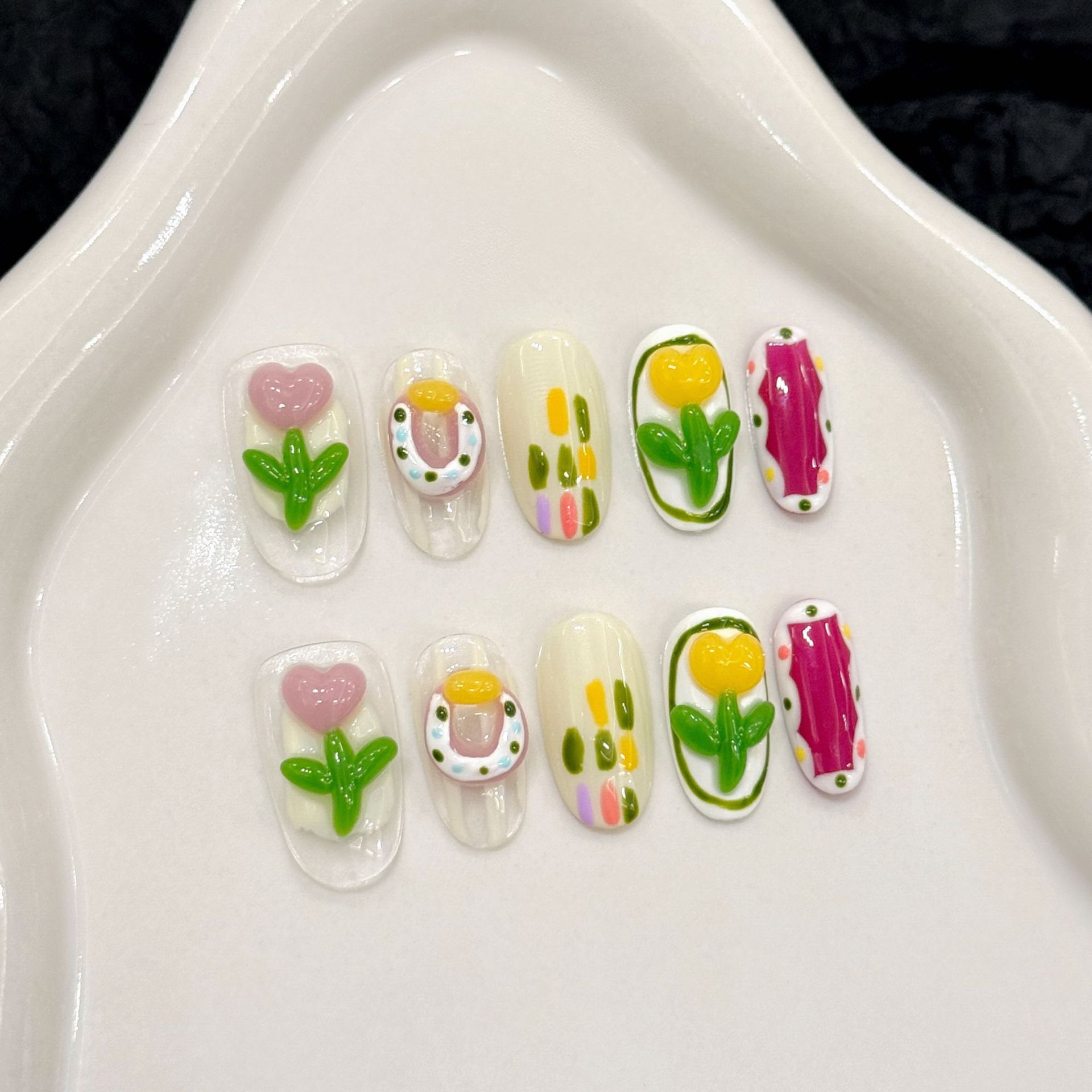 10pcs Handmade Press on Nails  - огляд і ціна 3D Printing Nails