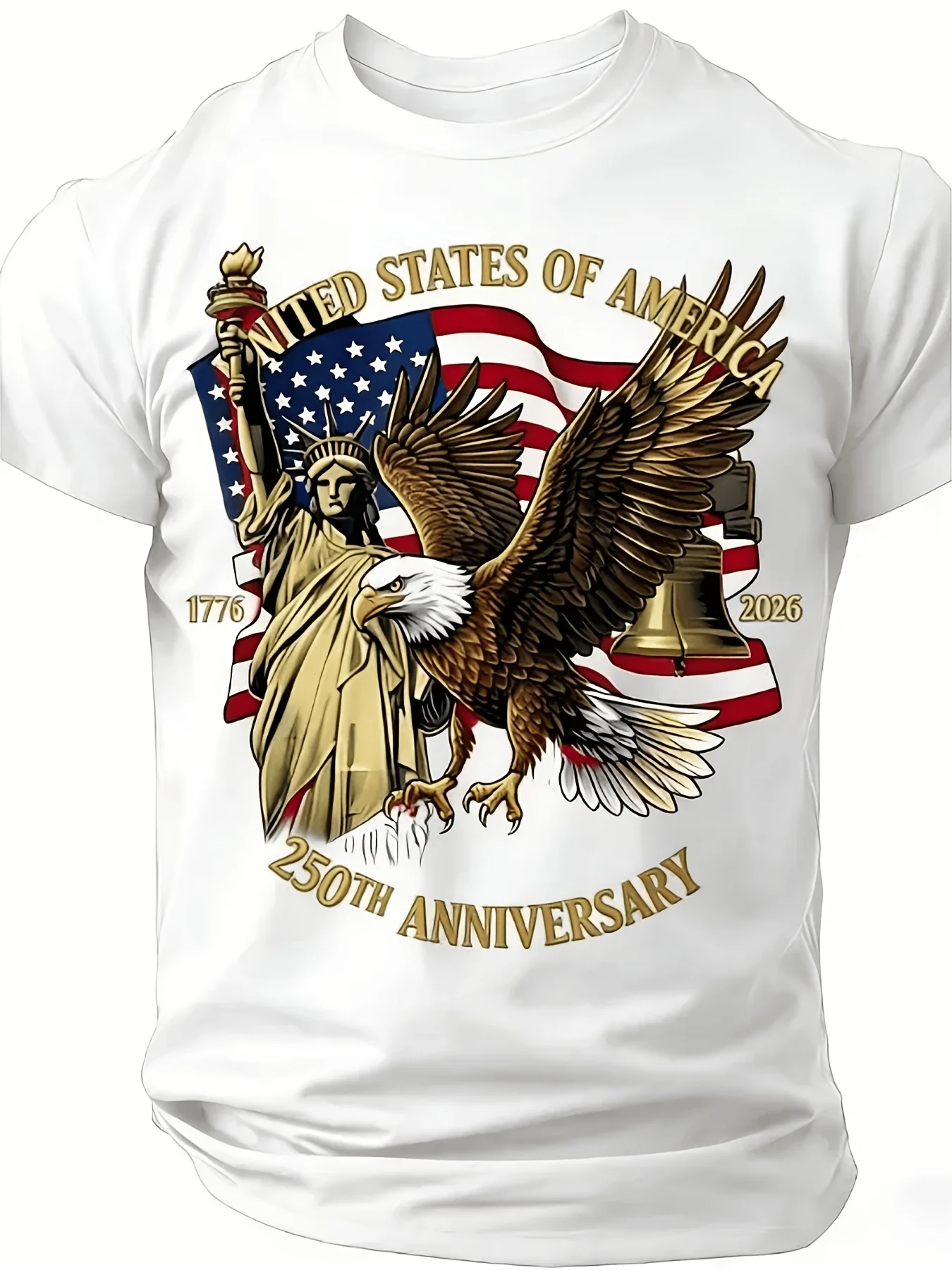 Men's Eagle Print T-shirt Casu - огляд і ціна 3D Printing Eagle