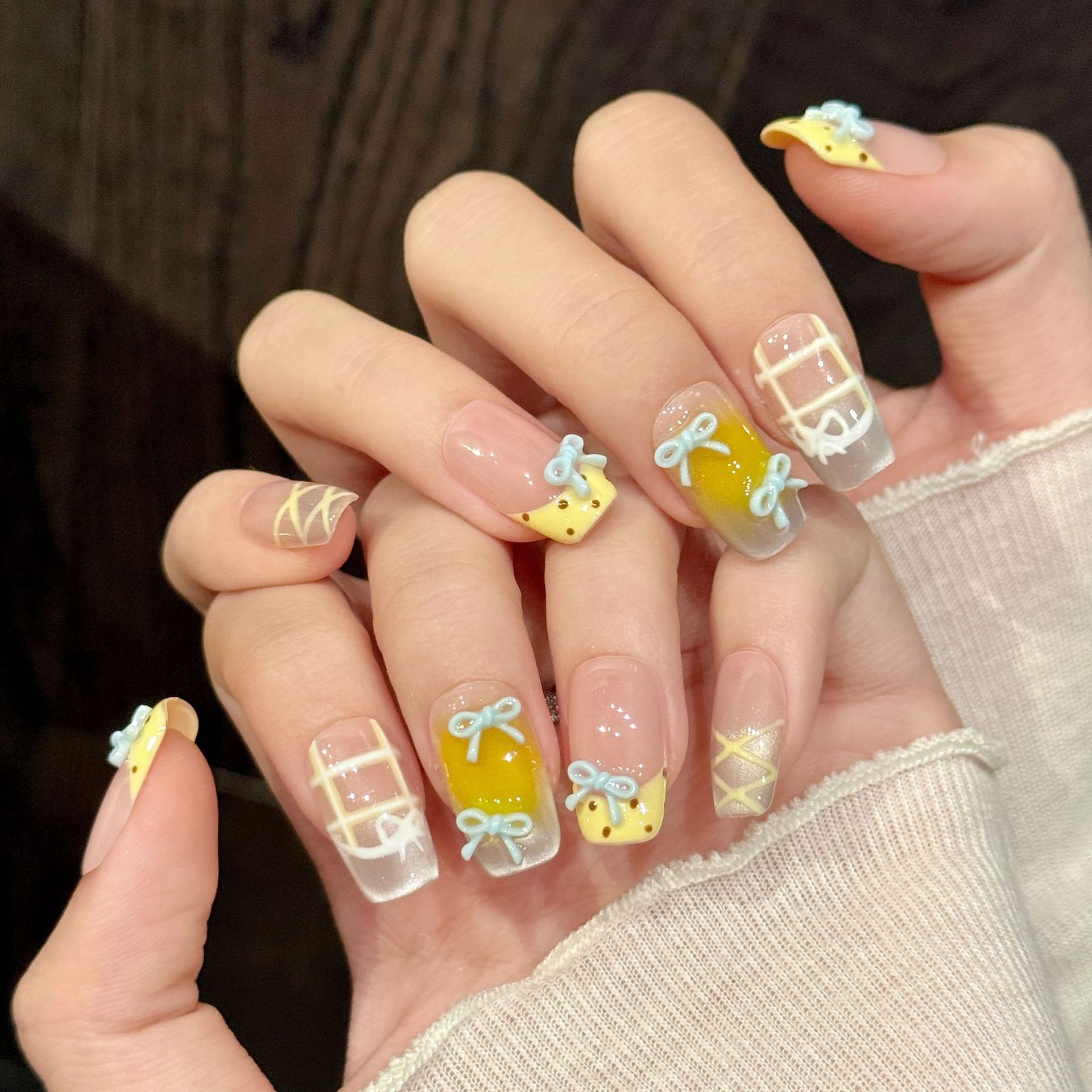 10pcs Handmade Kawaii Cute Gra - огляд і ціна 3D Printing Nails