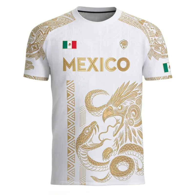 Mexican Flag Printed Men's T-s - огляд і ціна 3D Printing Eagle