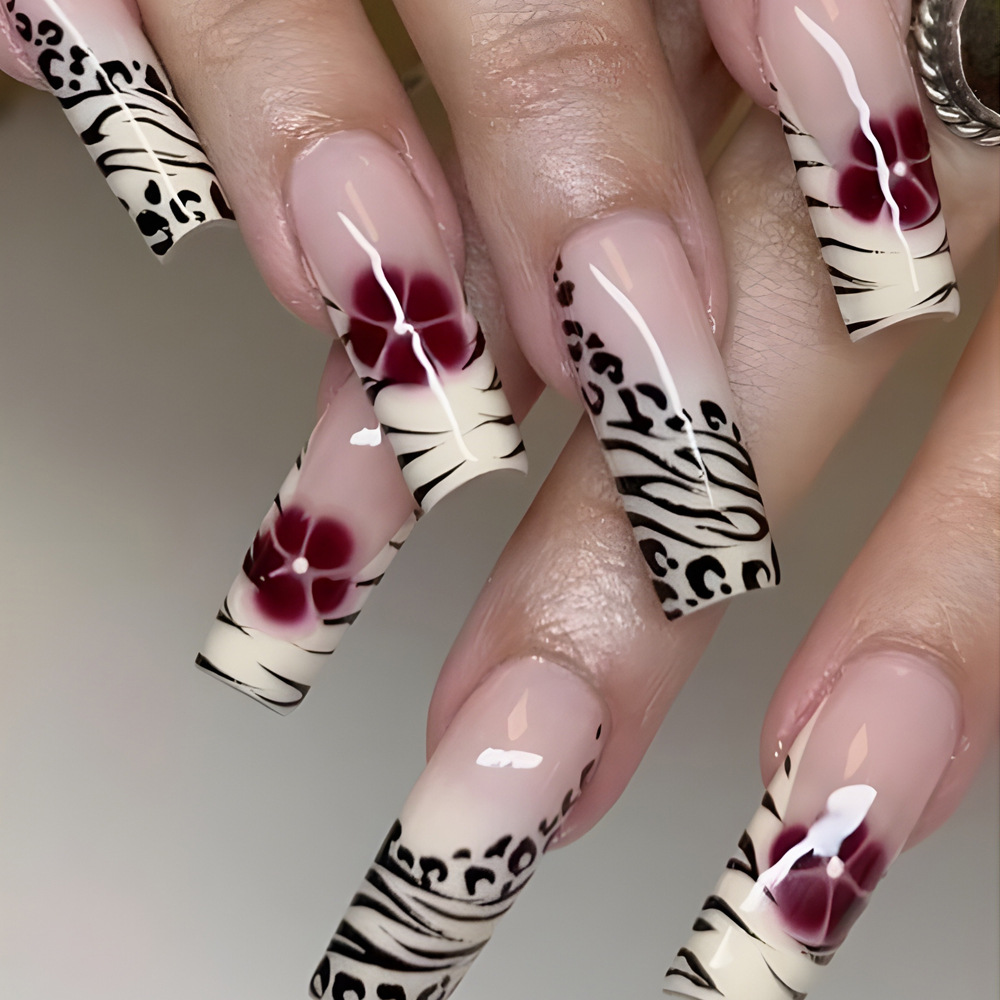 24pcs Y2K Sweet Cool Square Pr - огляд і ціна 3D Printing Nails