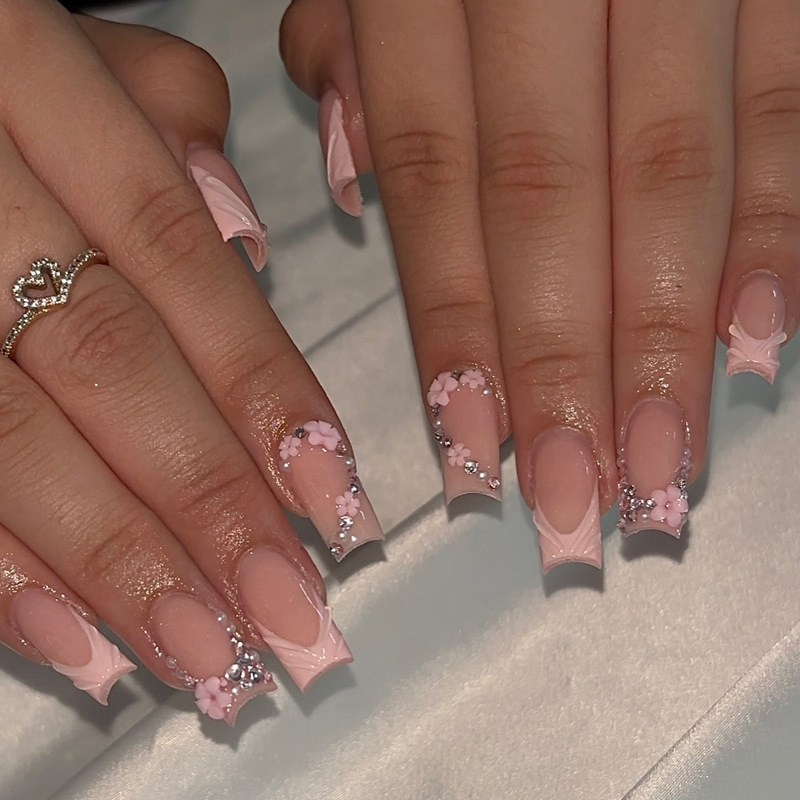 24pcs Y2K Sweet Cool Square Pr - огляд і ціна 3D Printing Nails