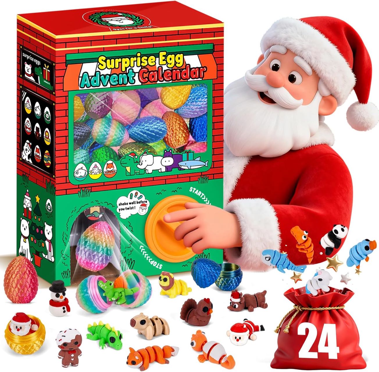 24pcs 3D Printed Surprise Egg  - огляд і ціна 3D Printing Model Free