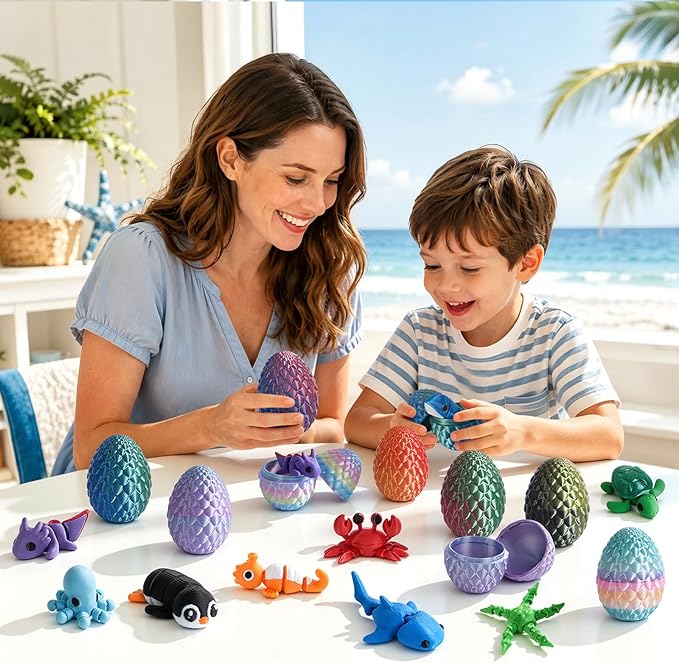 24pcs 3D Printed Surprise Egg  - огляд і ціна 3D Printing Model Free