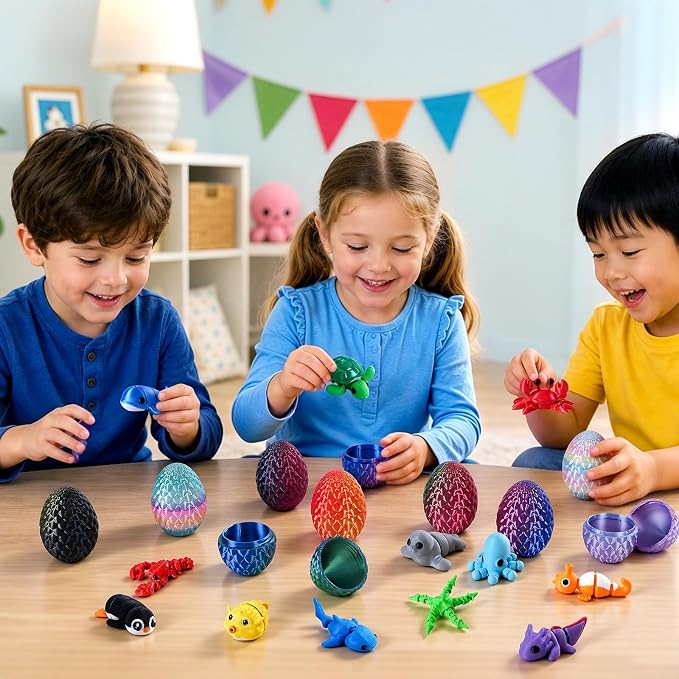 24pcs 3D Printed Surprise Egg  - огляд і ціна 3D Printing Model Free